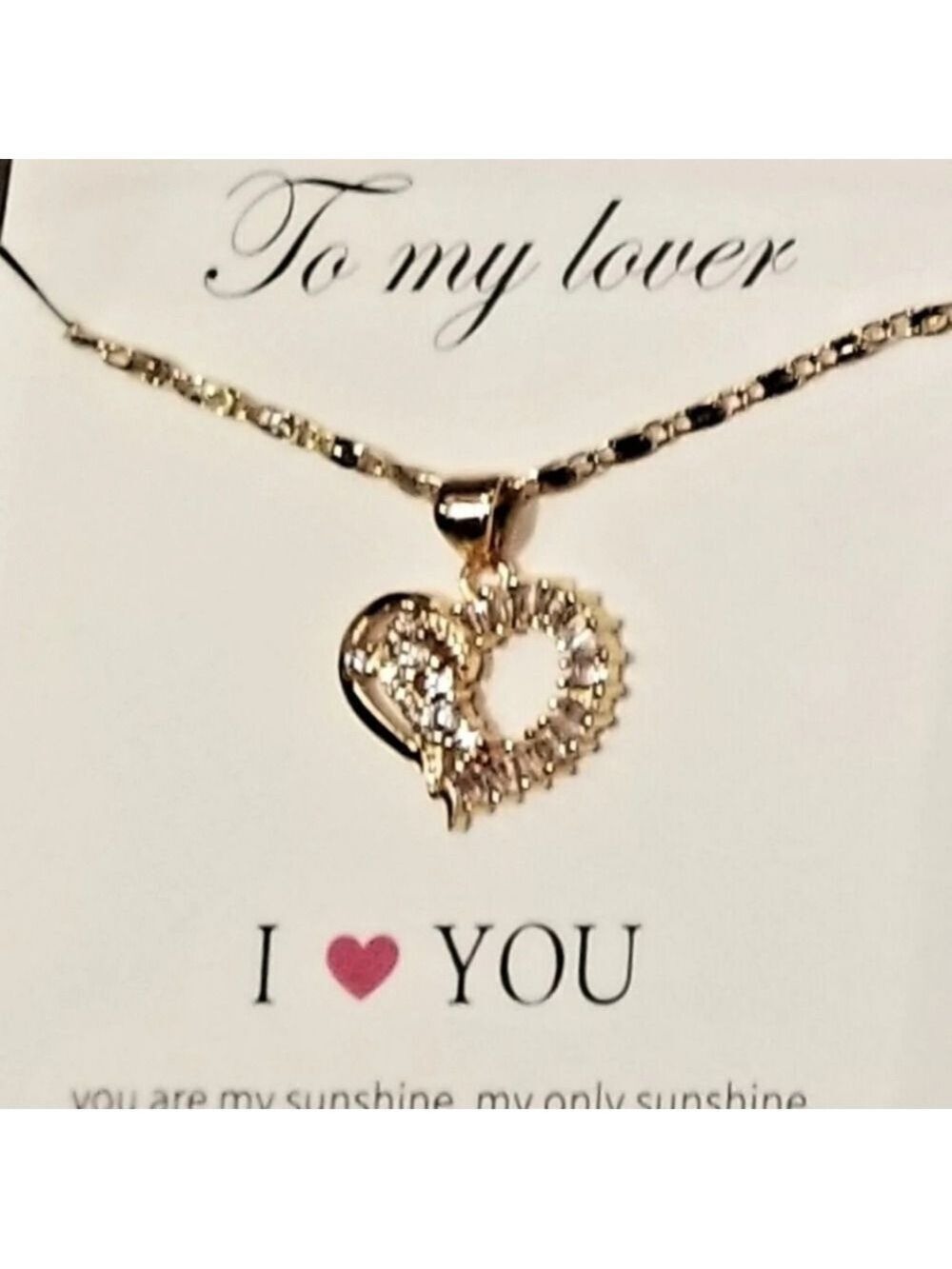 14KGP HEART PENDANT NECKLACE 18 INCH